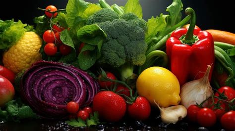 Premium Photo | Colorful Fresh Fruits and Vegetables