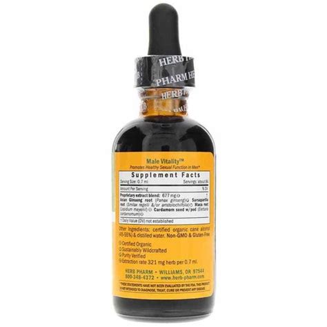 Male Vitality, Herb Pharm