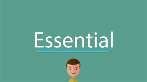 How to say Essential - YouTube