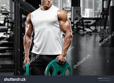 Muscular Man Working Out Gym Doing Stock Photo 1974771719 | Shutterstock