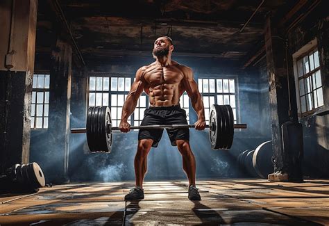Premium AI Image | Photo of powerful stylish young bodybuilder man with ...