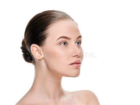 Girl with smooth skin stock photo. Image of background - 215596246