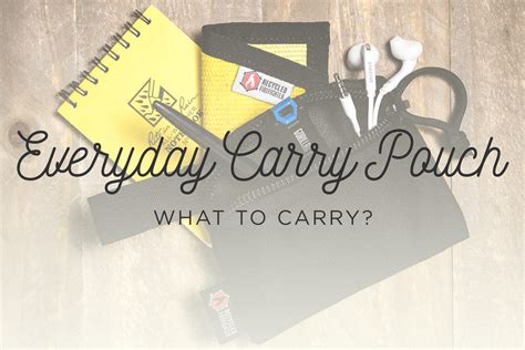 A Primer on Small EDC Pouch Kits