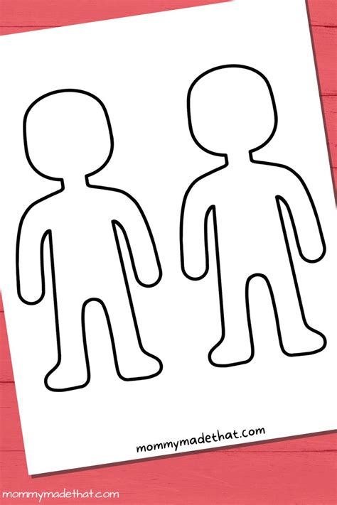 Person Outline and Templates (Lots of Free Printables!)