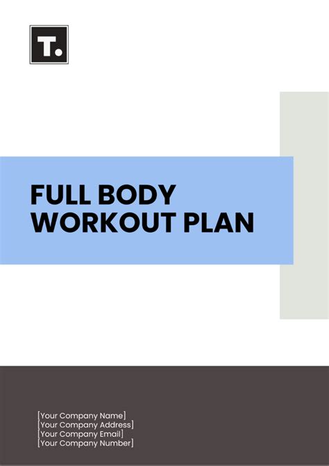 Free Full Body Workout Plan Template to Edit Online