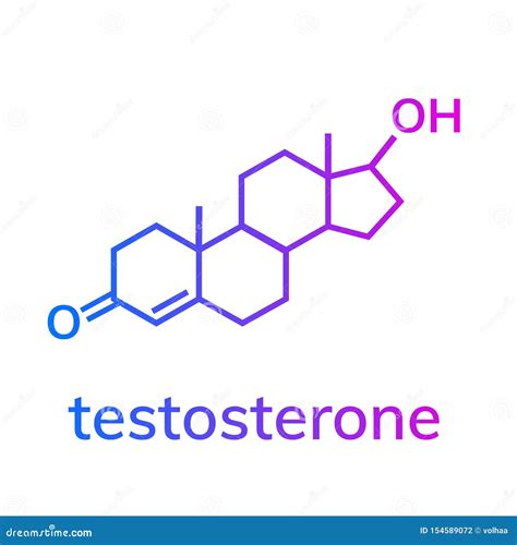 Testosterone Chemical Structure. Vector Illustration Hand Drawn ...