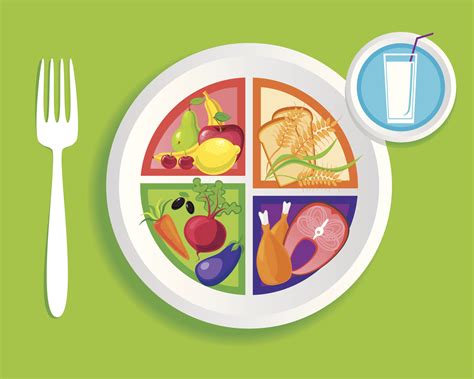 Easy Healthy Food Plate Drawing