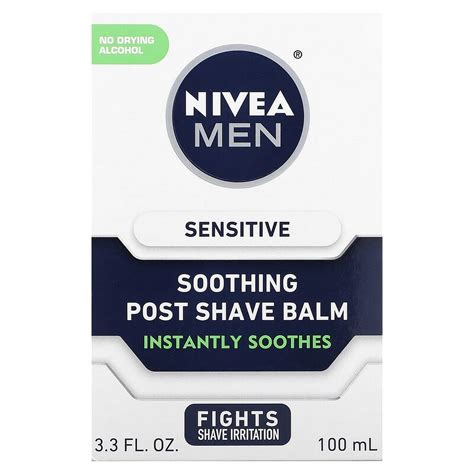 Nivea Men's Soothing Aftershave Balm for Sensitive Skin, 3.3 fl oz (100 ml) - Walmart.com
